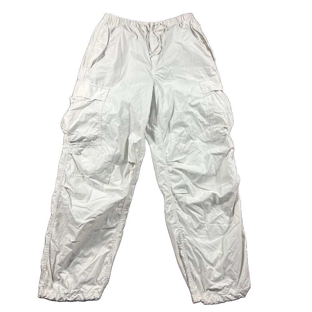 Tna Aritzia Pants Cargo Parachute Drawstring Cream Hiking Street Women Medium